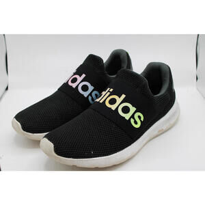 Adidas Lite Racer Adapt Slip On Sneakers Black with Rainbow Logo Men's Size 12